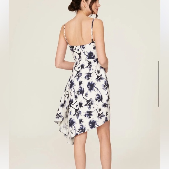 OSMAN Beetle Floral Ruffle fluttered Mini Dress cottagecore coquette womens 6 - Picture 7 of 14